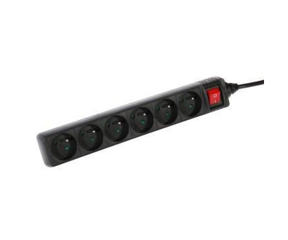 Listwa zasilająca Hama HAMA "STANDARD" 6GN, 1,5M (CZARNA) #